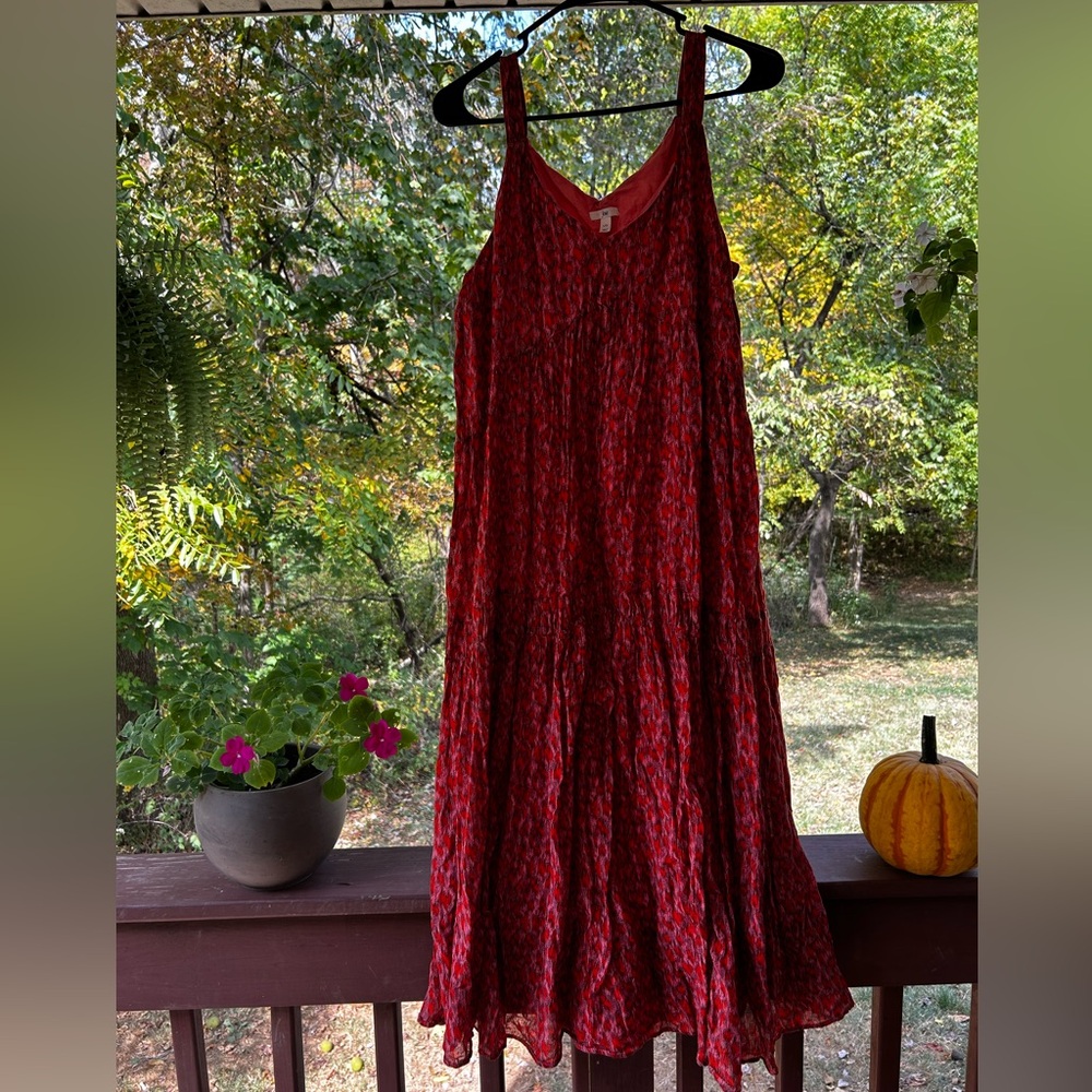 Joie Red Patterned Maxi Dress